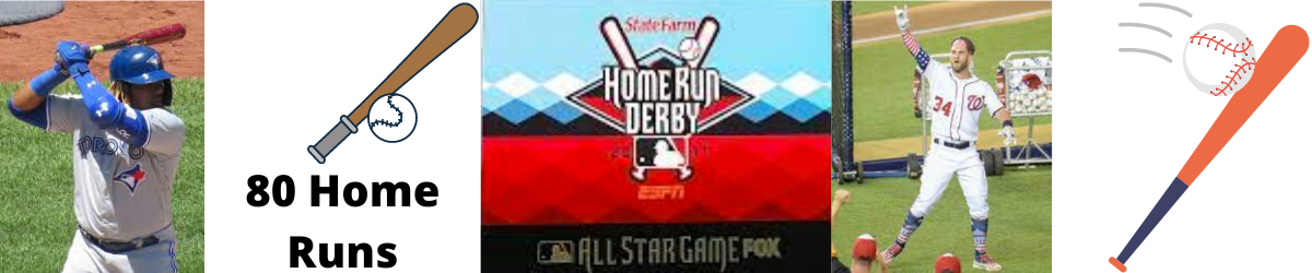 MLB Home Run Derby logo, Vladimir Guerrero Jr. and Bryce Harper