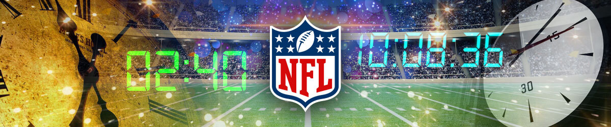 NFL logo centered with digital numbers and football imagery surrounding