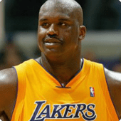 Shaquille O’Neal in 2001 Lakers uniform on the court