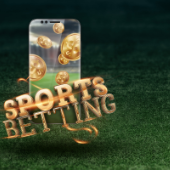 Sports Betting text with mobile phone