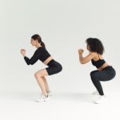 People doing squats