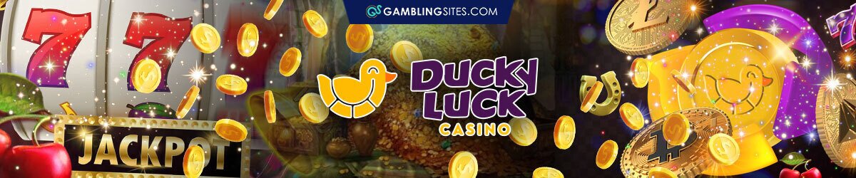 Slot Machine Reel, Jackpot Sign, Bonuses on Ducky Luck