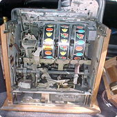 Inside of a slot machine