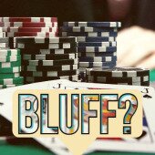 bluff with chips
