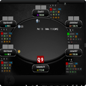 Poker table with HUD