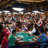 Room full of poker players