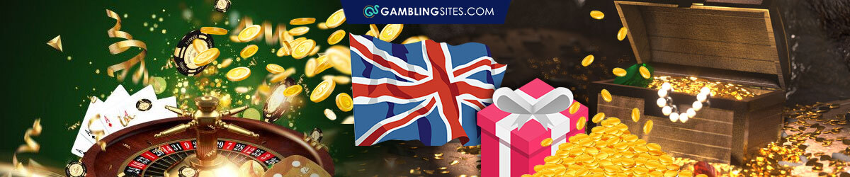 Roulette Wheel With Gold Coins, UK Flag, UK Gambling