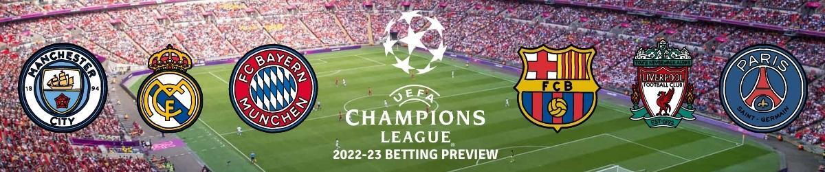 UEFA Champions League logo, 2022-23 Betting Preview, UEFA team logos