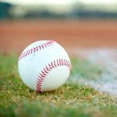 Baseball on field