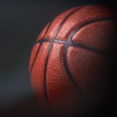 Close up of a basketball