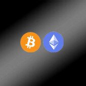 Bitcoin and Ethereum logos