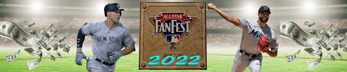 MLB All Star logo, Aaron Judge and Sandy Alcantara