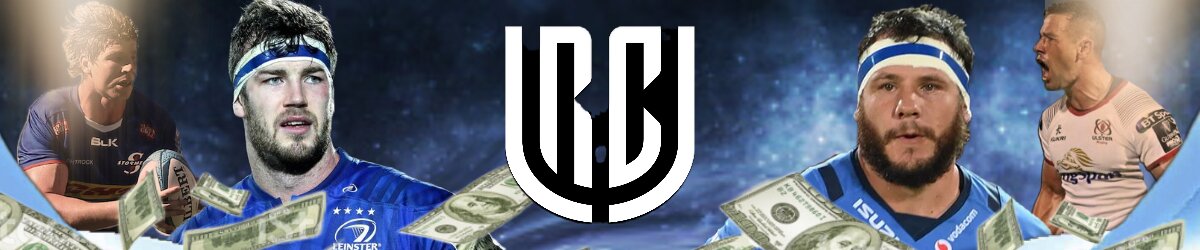 URC logo, Evan Roos; Caelan Doris; Marcel Coetzee; and John Cooney