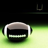 Dark football on field