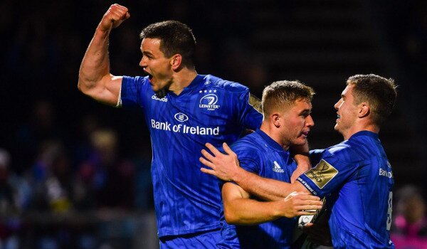 Leinster team celebrating