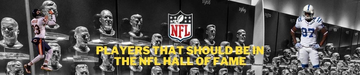 NFL logo, NFL's Hall of Fame Room, Devin Hester and Reggie Wayne