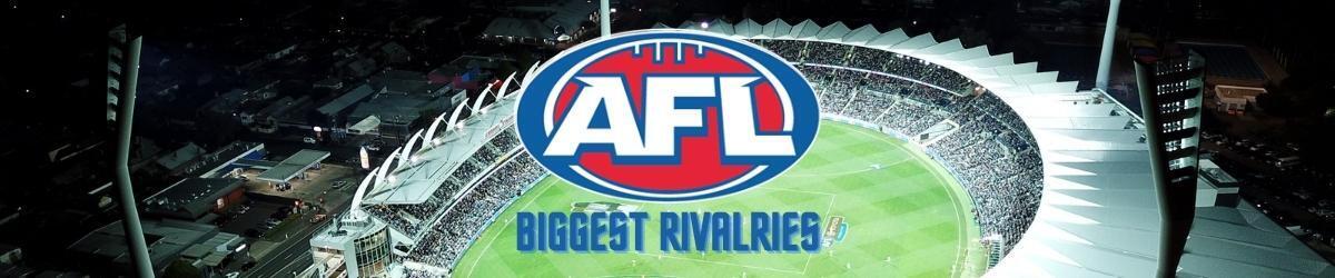 AFL logo, Biggest Rivalries, generic Aussie stadium