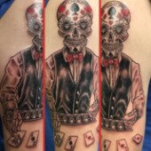Skeleton dealer tattoo