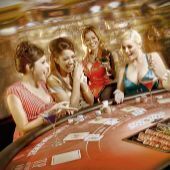 Women playing at a casino