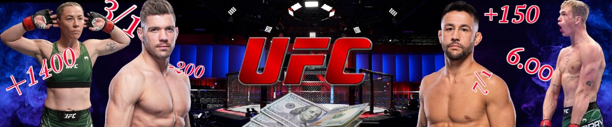 UFC logo, odds, UFC fighters