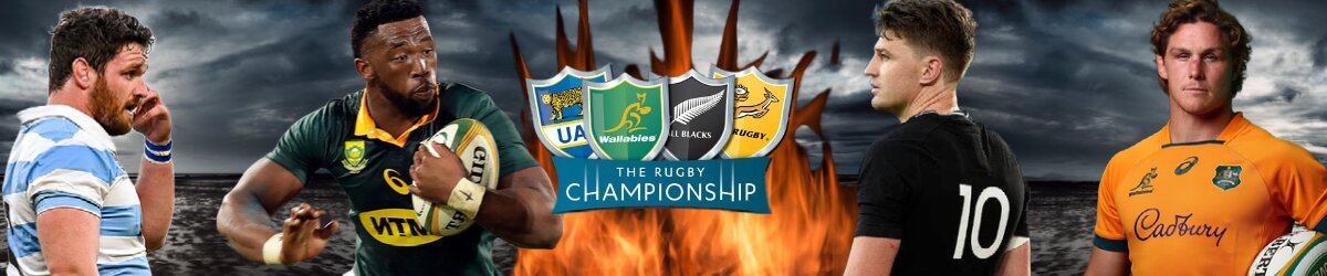The Rugby Championship logo, Rugby players