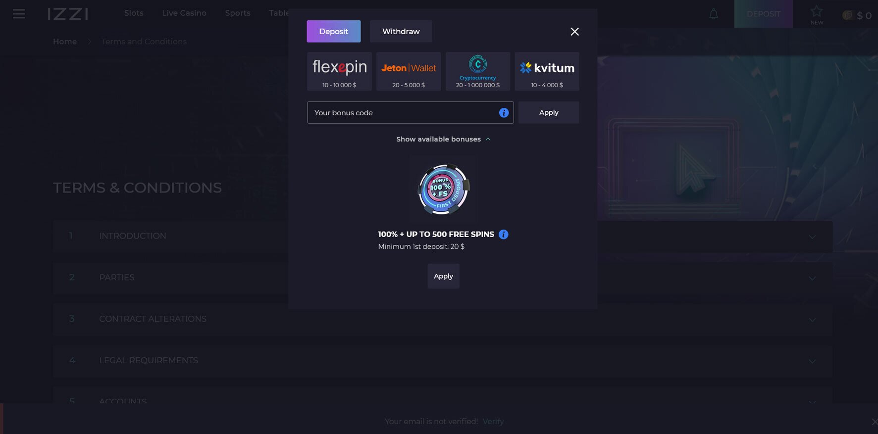 Izzi Casino Review - $3,000 Welcome Bonus + 500 Free Spins