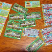 Scratch offs scattered