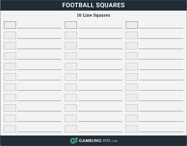 6 Free Printable Football Squares Templates You Can Download