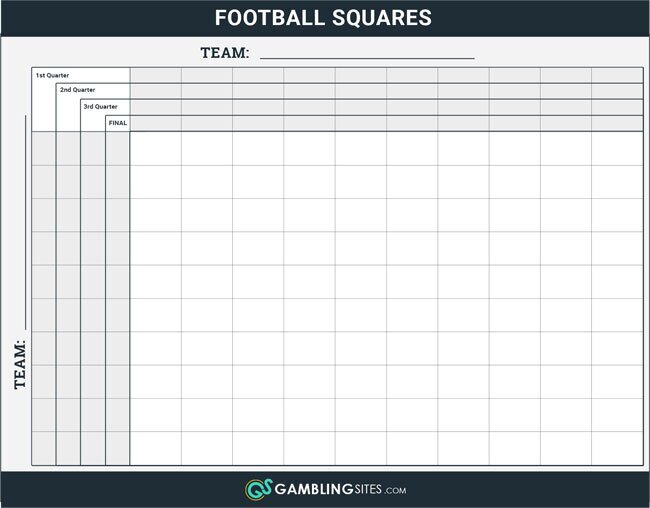 6 Free Printable Football Squares Templates You Can Download