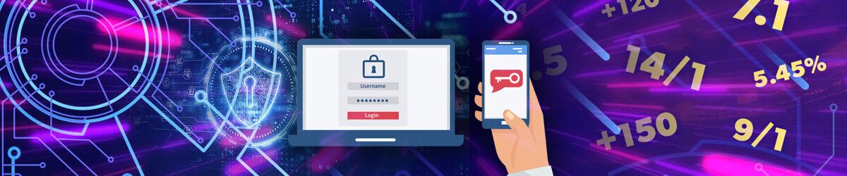 2 factor authentication on laptop and smartphone, betting odds surrounding with lock