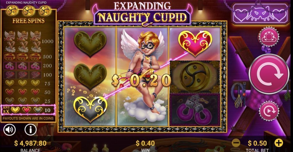 Expanding Naughty Cupid Slot Screenshot