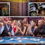 How to Win Big at the Casino, People celebrating their wins, Money and Chips with casinos in background