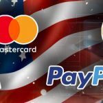 Visa و Mastercard و PayPal و Bitcoin الرسومات لأفضل الأساليب المصرفية الأمريكية مع صور الكازينو