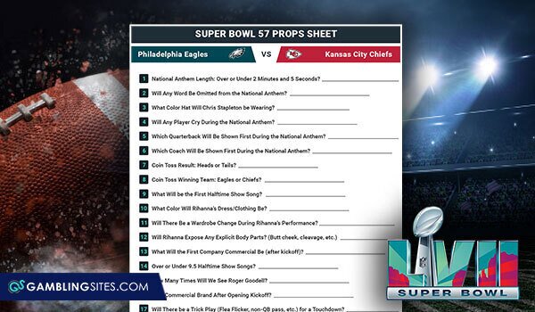 Free Printable Super Bowl Prop Bet Sheets for 2023