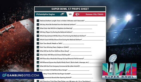 Super Bowl Prop Bet Sheet 2023: Printable PDF Props List for Fun