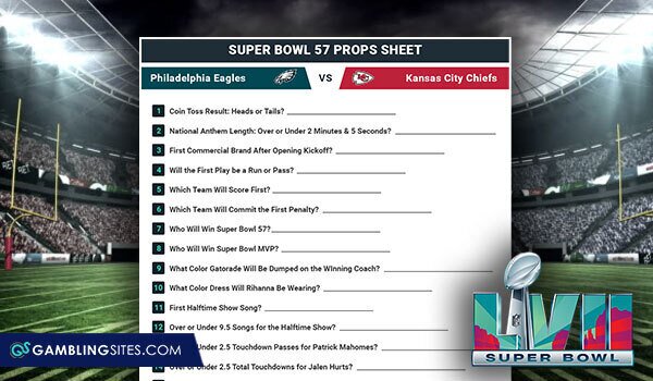 Super Bowl Prop Pool - Printable Prediction Pool