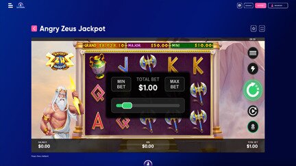 The Angry Zeus slot game at Las Atlantis Casino