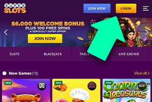 Super Slots sign up