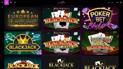 Blackjack game variants available at El Royale Casino