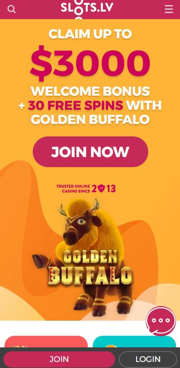 slots.lv home page mobile