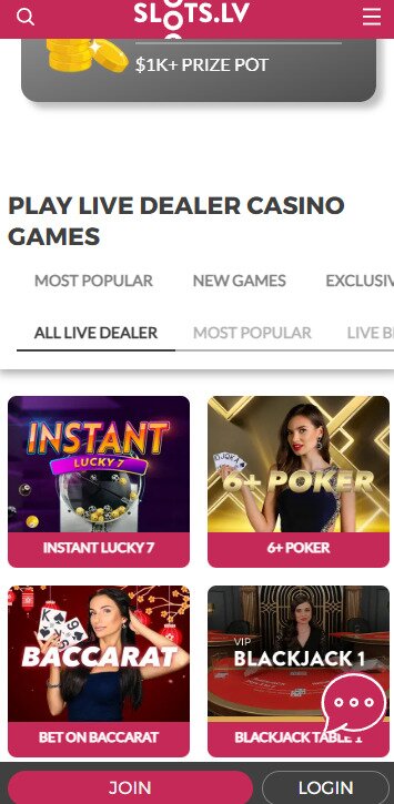 slots.lv live dealer mobile