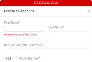 Bovada Create an Account
