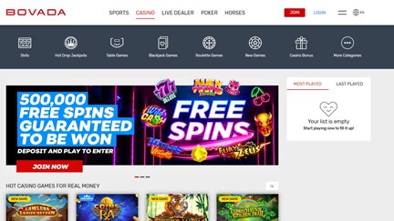 bovada-review-casino-lobby