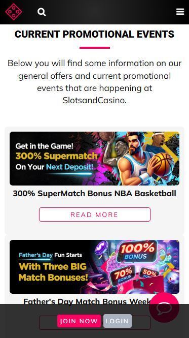 slotsandcasino mobile promotions