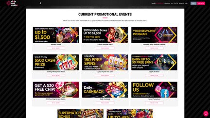 Promotions page at SlotsandCasino
