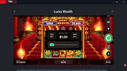 Lucky Wealth slot game at Red Dog Casino