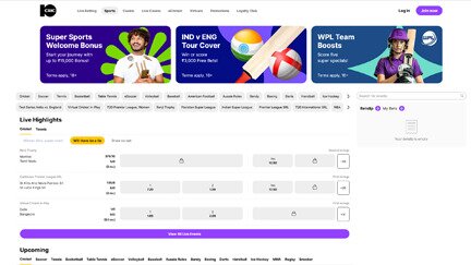 10cric sports lobby screen shot