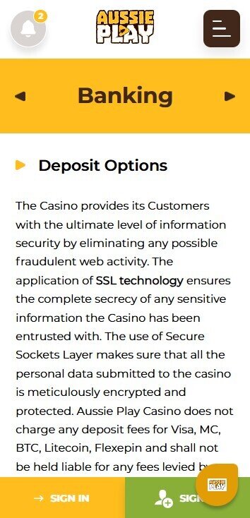 aussie play banking mobile