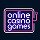 OnlineCasinoGames favicon, purple text on black background