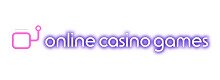 OnlineCasinoGames logo, purple text on white background